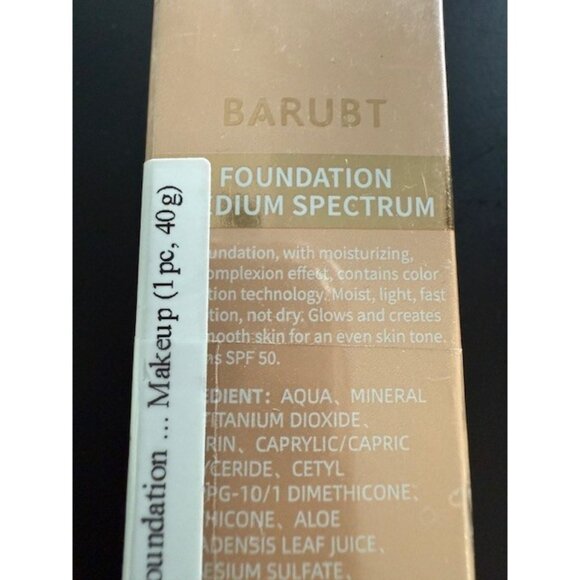 BARUBT Foundation Medium Spectrum Sunscreen Serum SPF 50 1.4fl oz color changing - Picture 3 of 7